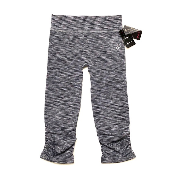 OtoS Pants - ❗️CLOSING SALE Heather Grey Print Capri Leggings with Ruched Sides Bottom L/XL